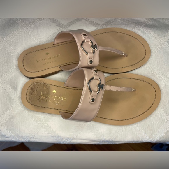 Kate Spade Slip on Sandals Size 10 Soft Neutral Pink - Picture 2 of 7